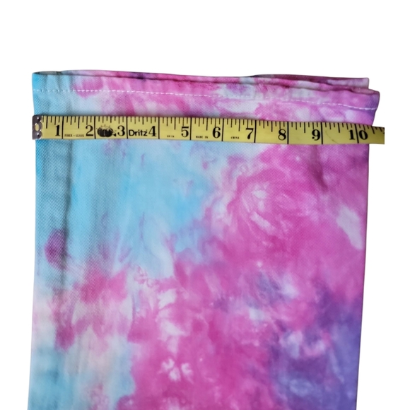 Paris Blues Pink and Blue Flare Tie-Dye Jeans - Picture 6 of 10